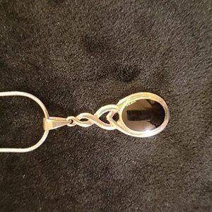Sterling Silver With Black Onyx Pendant